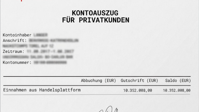 Kontoauszug für Privatkunden